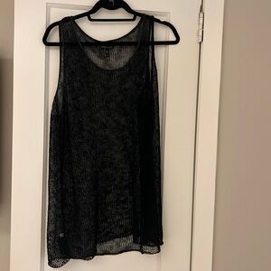 Eileen Fisher Mesh tunic top XL